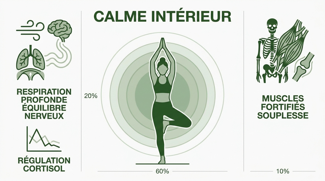 Femme pratiquant le yoga pour réduire son stress
